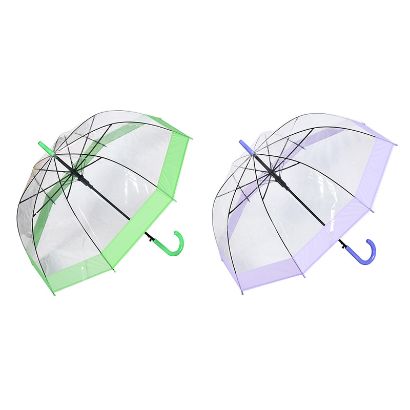 Apollo Transparent Umbrella Edge Poe Fashion Umbrella Flexible Wind-Resistant 8-Bone Sunshade Rain-Proof Multi-Color Advertising Umbrella