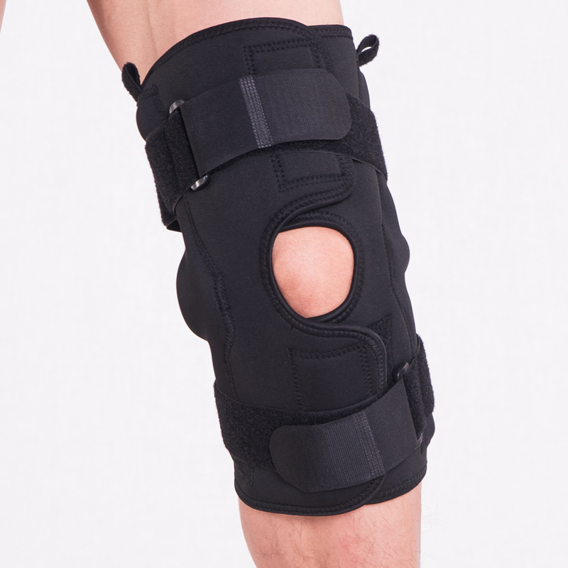 开口式减压膝关节固定带护膝 可调节膝关节运动护膝保护支具