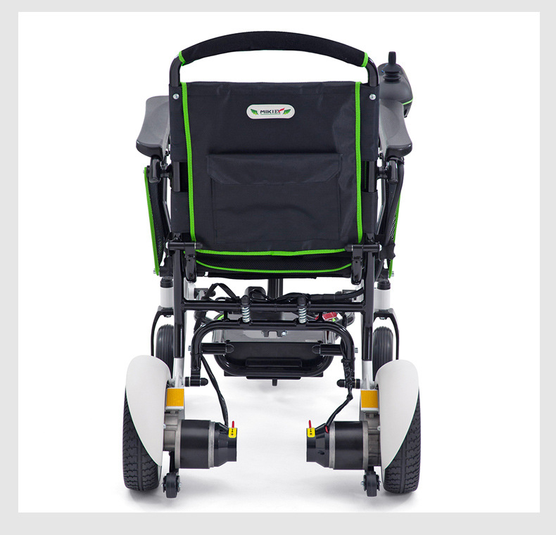 miki三贵电动轮椅若叶jrwd602锂电池一键自动折叠家用老人代步车