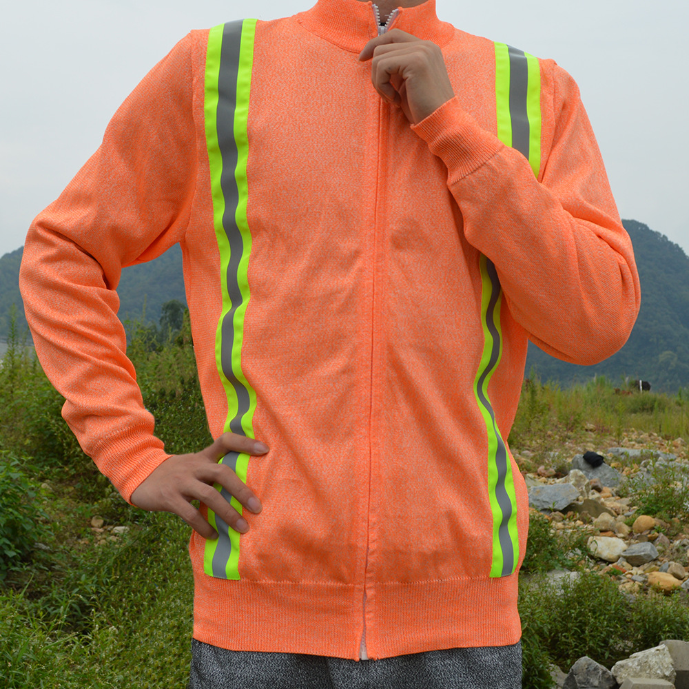 5级防割服针织拉链带反光条开衫颜色可定制pe防撕咬耐磨防割衣服
