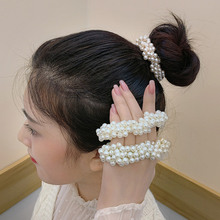 气质头绳女韩国高级感珍珠发圈扎头发橡皮筋简约百搭个性马尾头饰