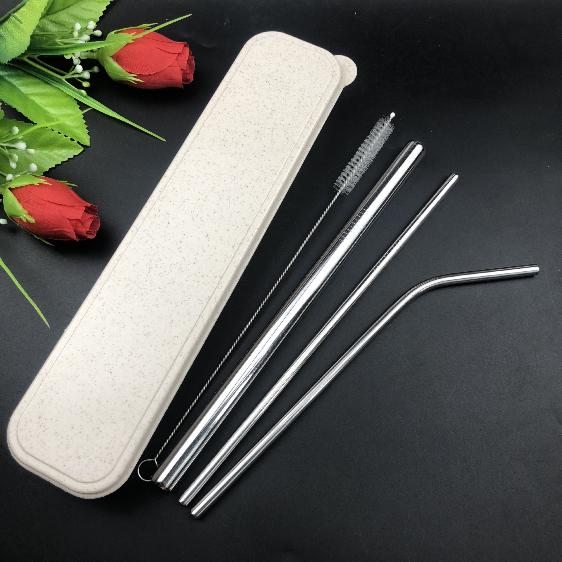 批发不锈钢吸管餐饮奶茶店吸管学生儿童情侣不锈钢吸管餐具小礼品