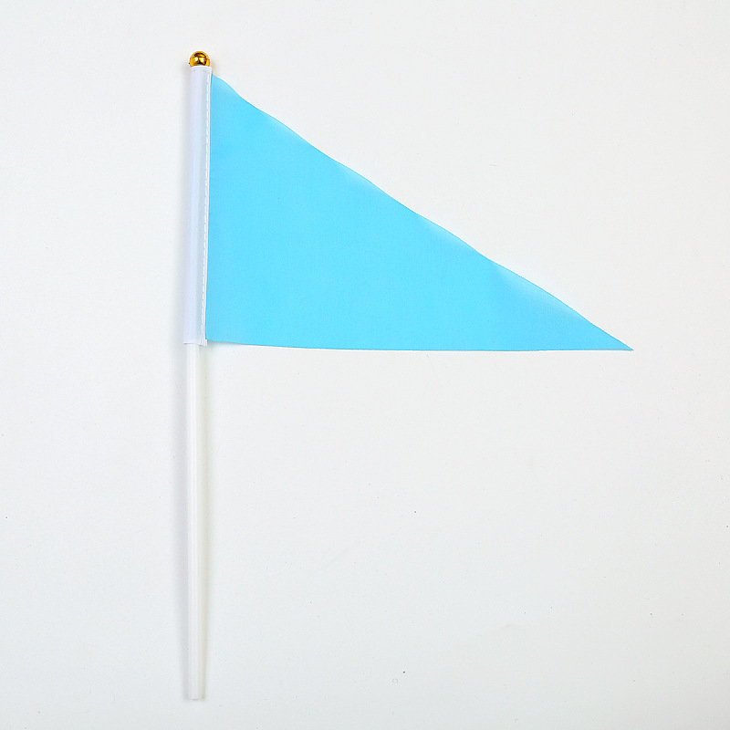 7号三角小彩旗20*30红旗 手摇旗 活动旗 五色旗 六一早操旗指挥旗