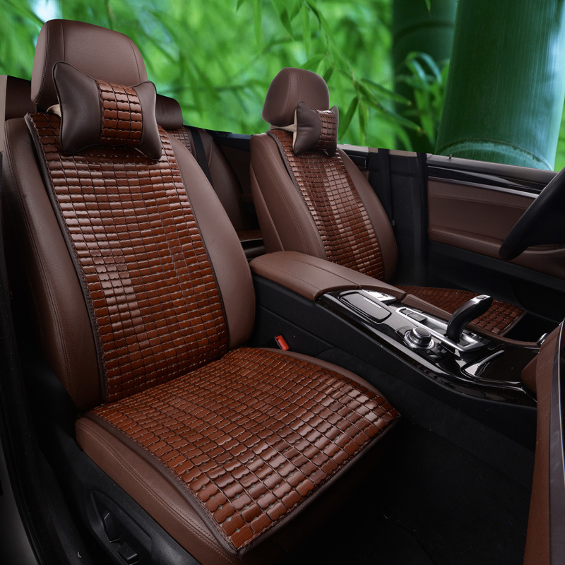 夏季汽车竹片坐垫夏天竹子凉垫麻将凉席竹垫透气小蛮腰车座垫单片