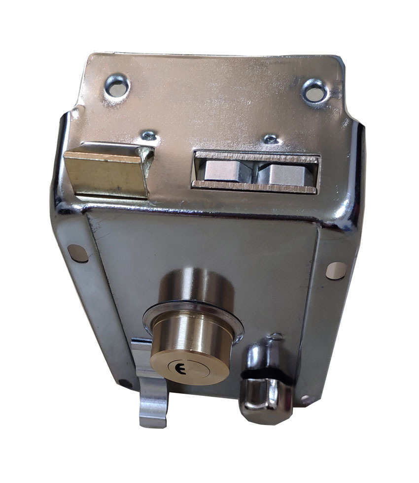 0mm铁白铬月牙铜头铜舌双钩带边 铁木门专用锁厂家直销