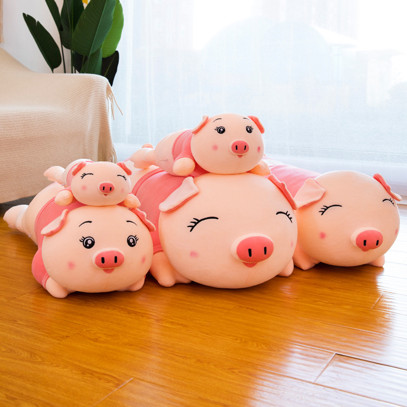 创意抖音同款萌猪抱枕公仔可爱网红小猪陪睡玩偶毛绒玩具礼品定制