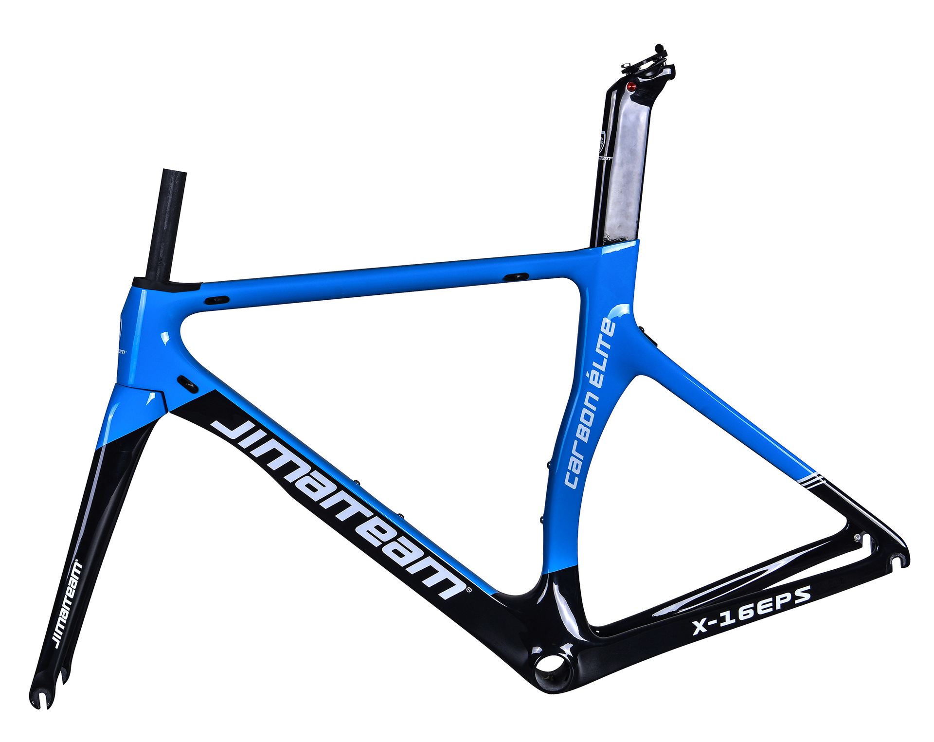 2021新款jimaiteam碳纤维自行车车架破风公路车架x-16系列/蓝色