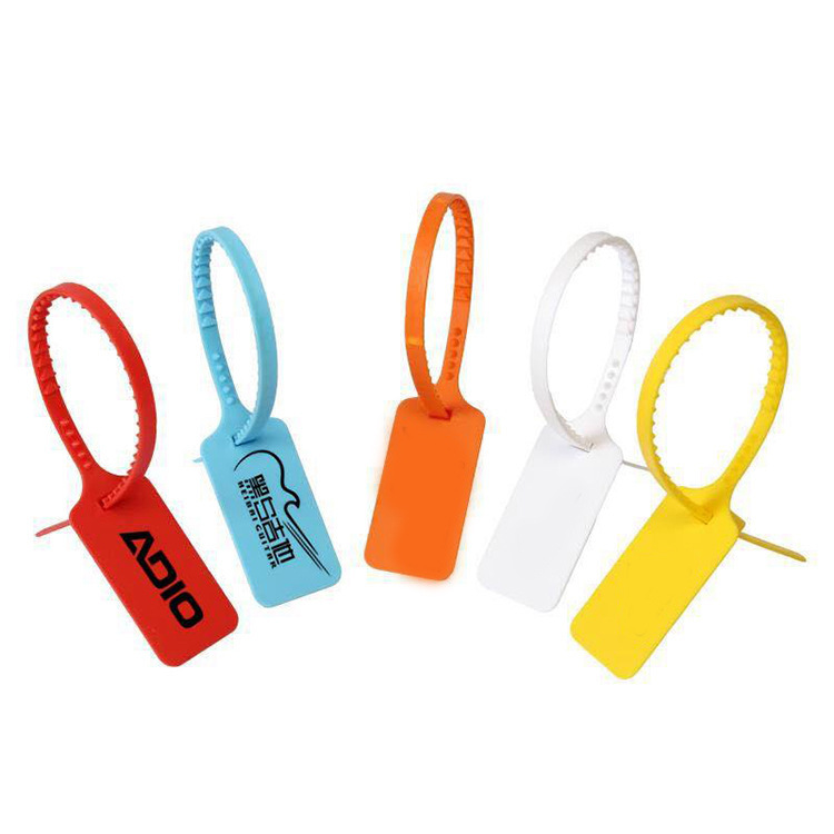 厂家批发一次性防盗扣鞋包衣服塑料封条球鞋防调包扣塑料扎带