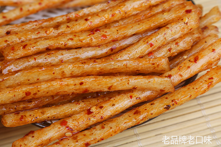 东旺素牛筋130g 爆炒牛筋真牛麻辣条休闲小吃 小面筋网红辣片
