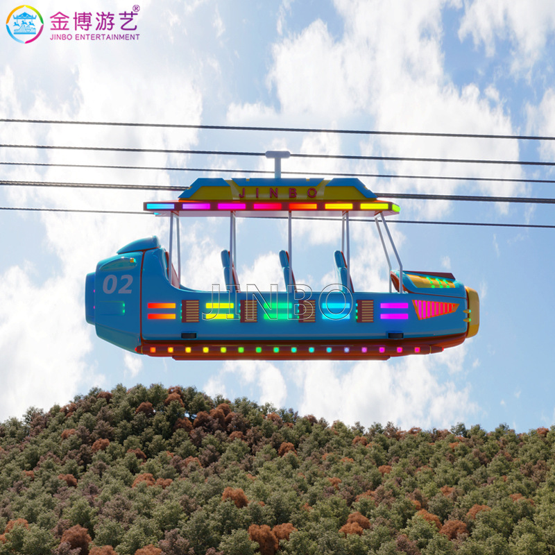 户外山地新款游乐设施 吊椅式索道 缆车设备订制 金博品牌jby193