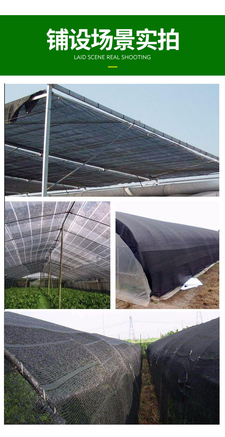黑色遮阳网整卷 加密加厚遮光遮阴隔热太阳网 农用大棚养殖防晒网