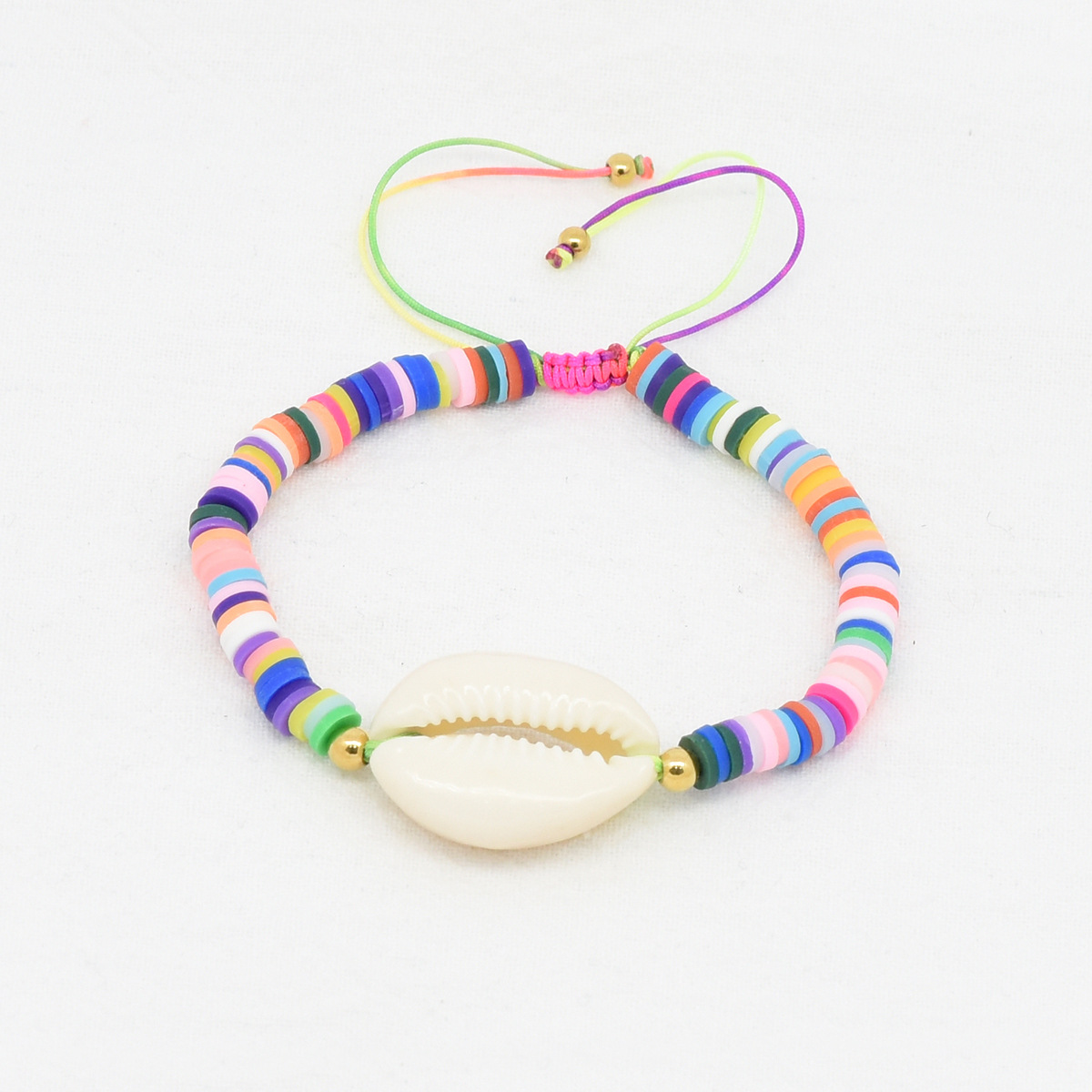 欧美ins网红新款软陶heishi手链手工编织沙滩贝壳手链饰品直销