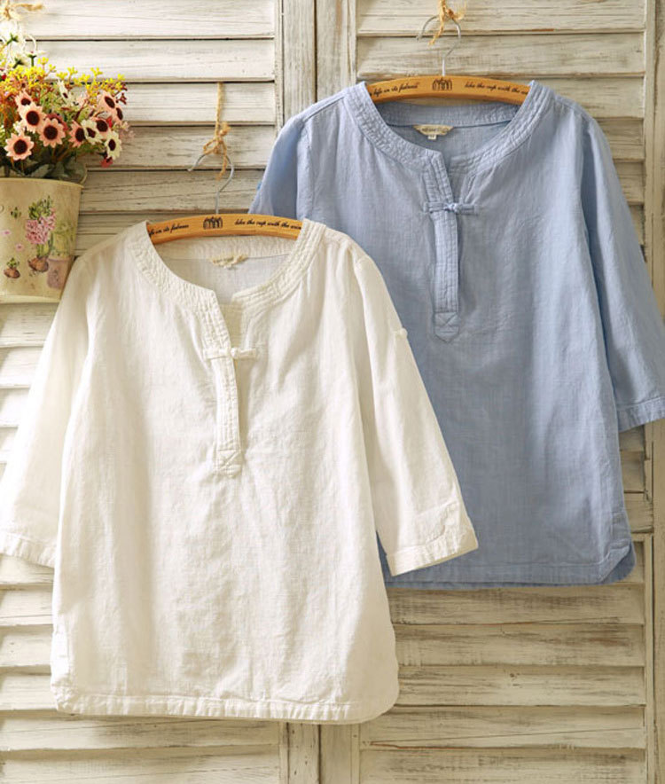 棉麻 文艺范 女上衣