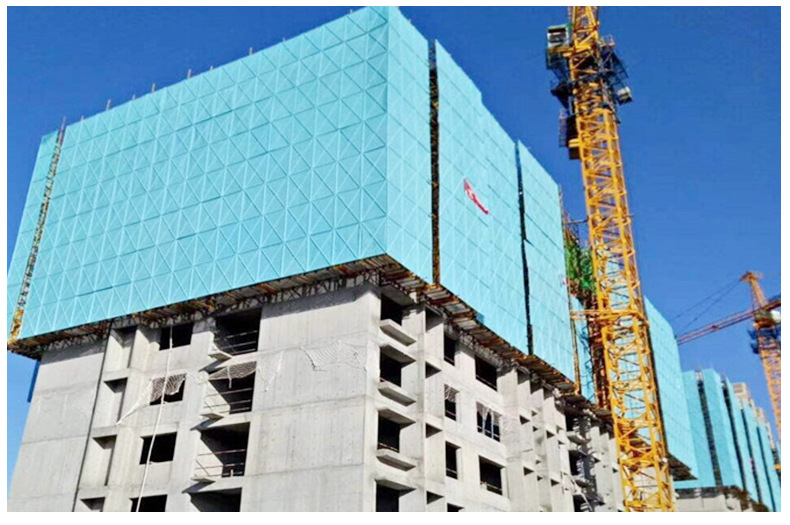 【凯耀丝】工地建筑爬架网金属米字型高层安全防护脚手架爬架网
