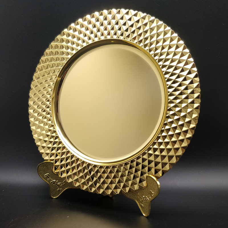 现货锌合金奖盘校园比赛优秀员工颁奖庆典活动压铸纪念盘定制