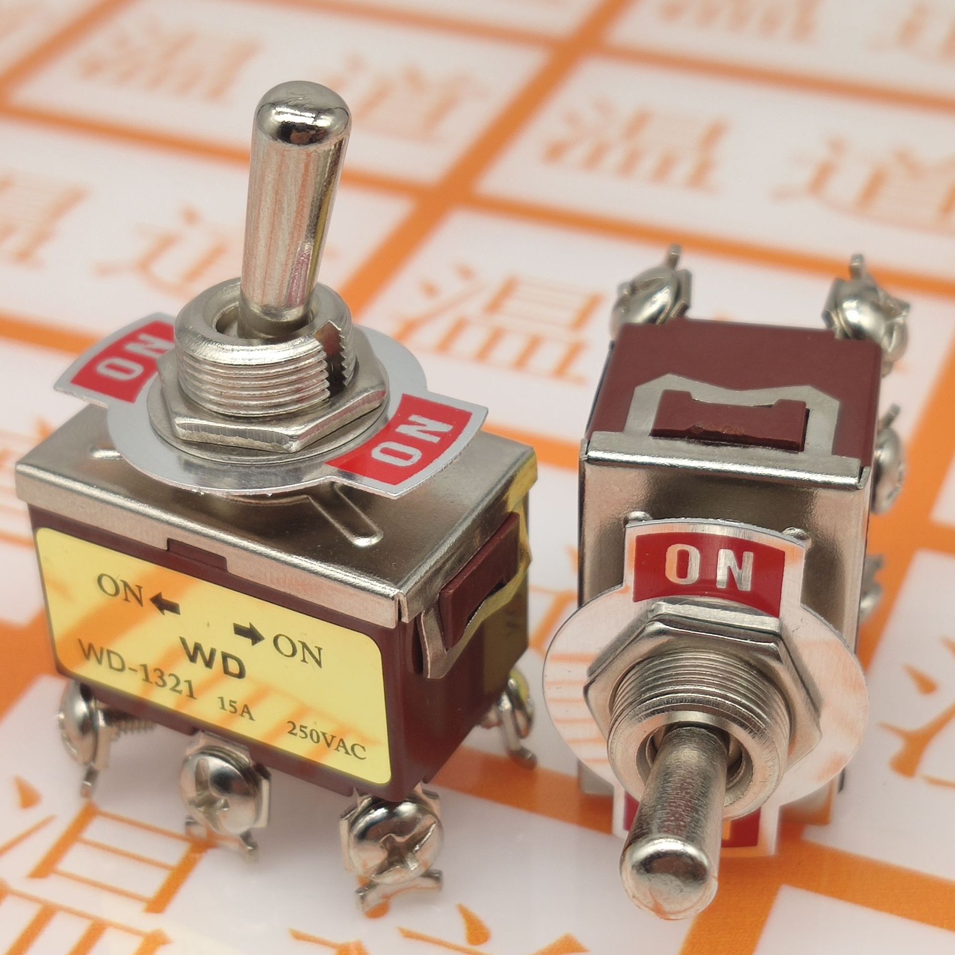 钮子开关e-ten1321 拨动开关摇臂开关kn-1321 6脚2档 铜点 铜脚