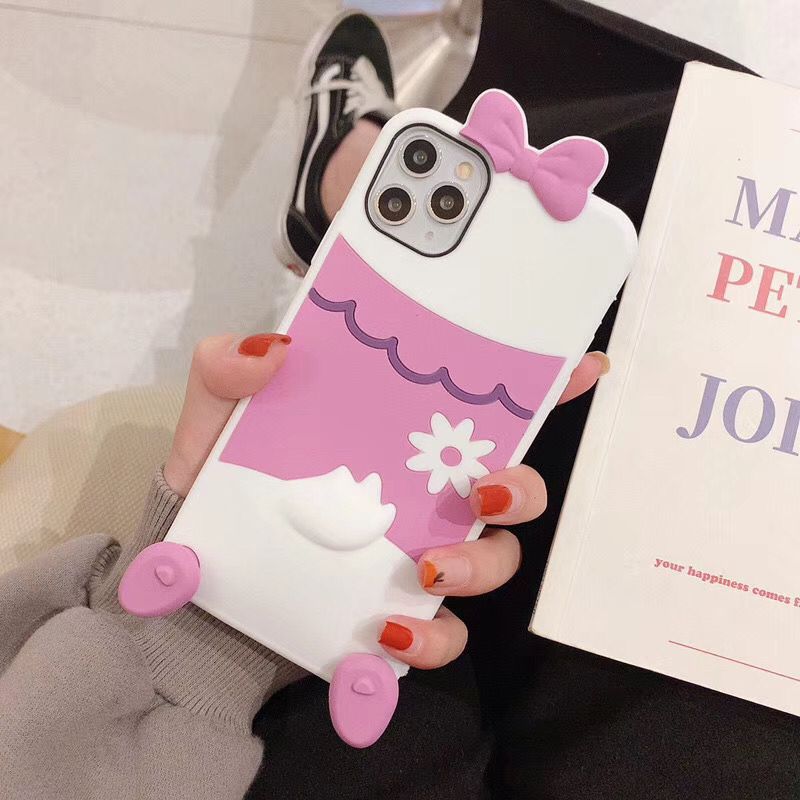 卡通唐老鸭背影硅胶手机壳立体适用iphonexr/11 pro苹果xs保护套8