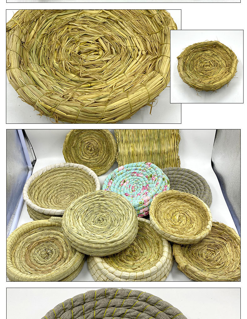 厂家批发鸽子窝草窝信鸽鸟低价蛋窝垫草编巢盆兔子窝鸽子用品草垫