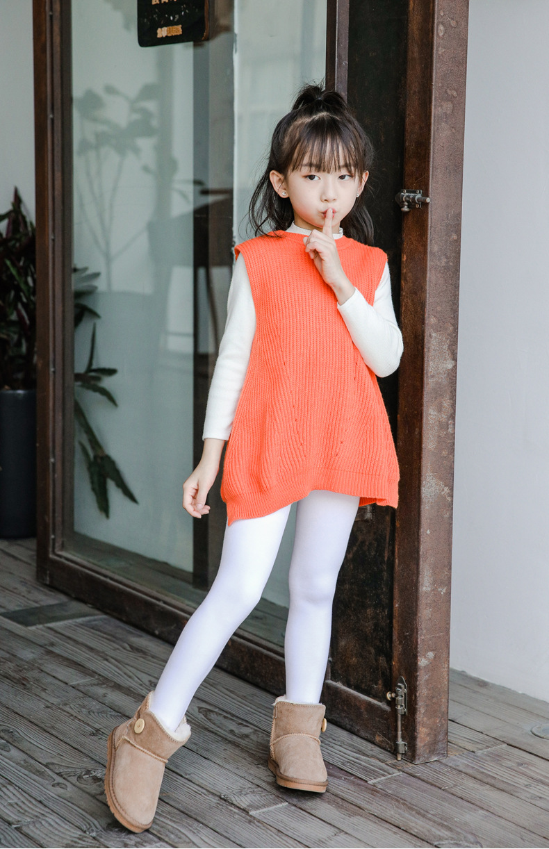 冬季儿童加绒跳舞袜 纯色连脚踩脚儿童连裤袜 加绒保暖裤袜女童袜