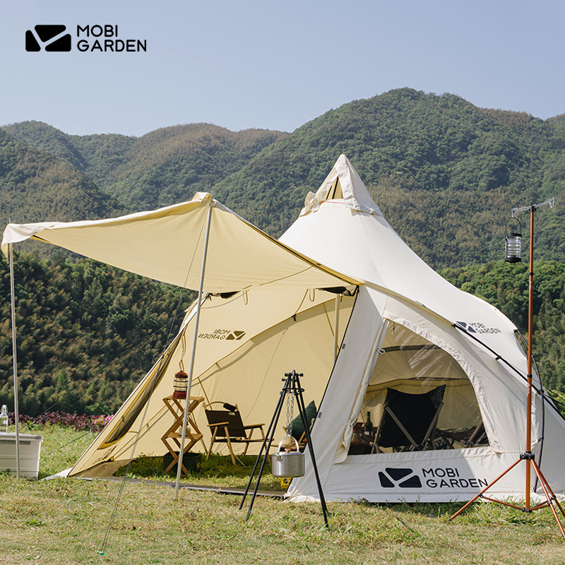 牧高笛纪元290帐篷户外家庭大空间加厚野营帐篷棉布送内帐地布