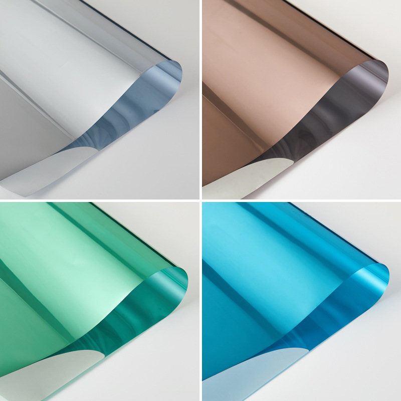 单向透视玻璃贴膜防爆隔热膜阳台窗户防晒遮光贴纸镜面银色反光膜