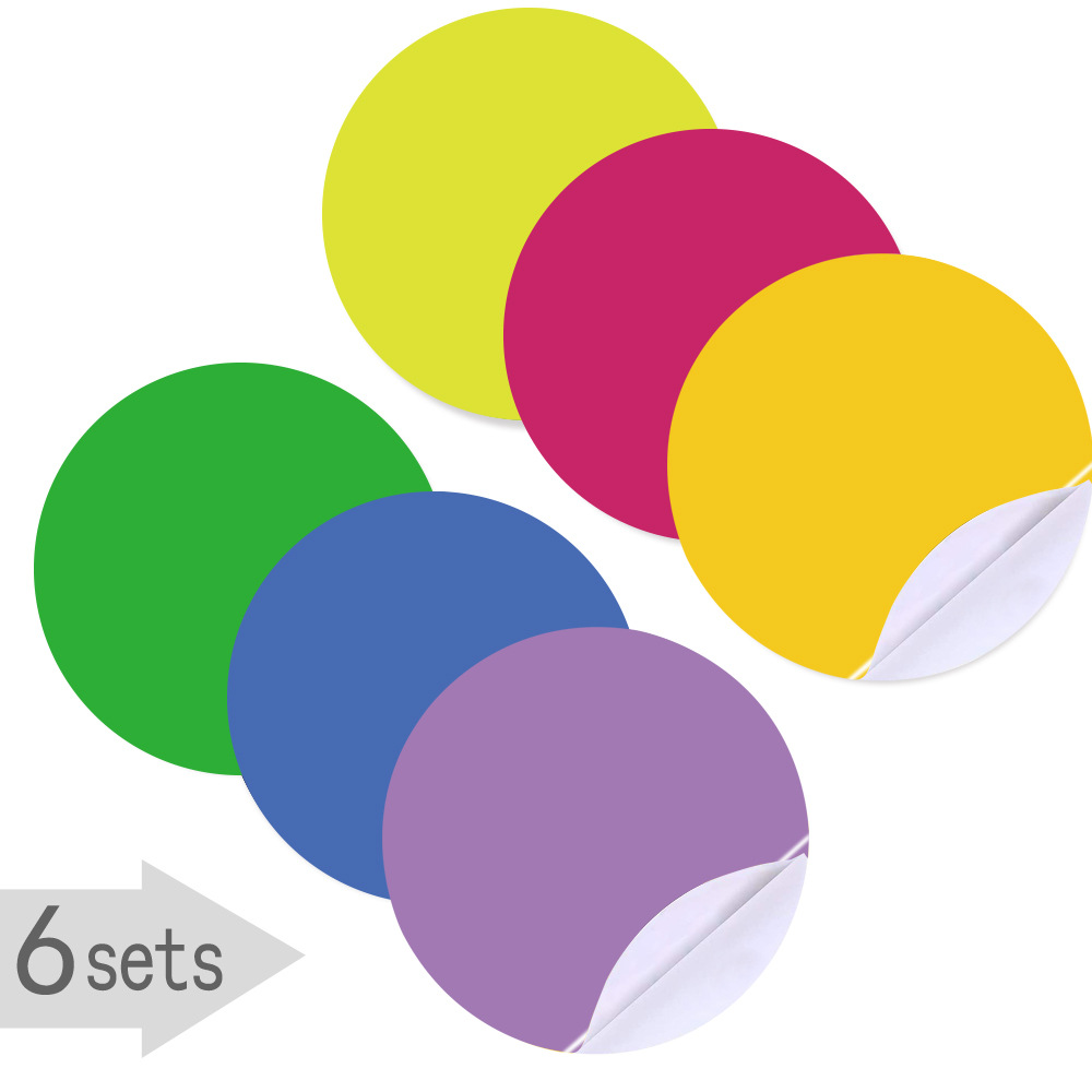 mk001圆形留言板彩色不干胶标签贴自粘产品分类标记墙贴纸地板贴