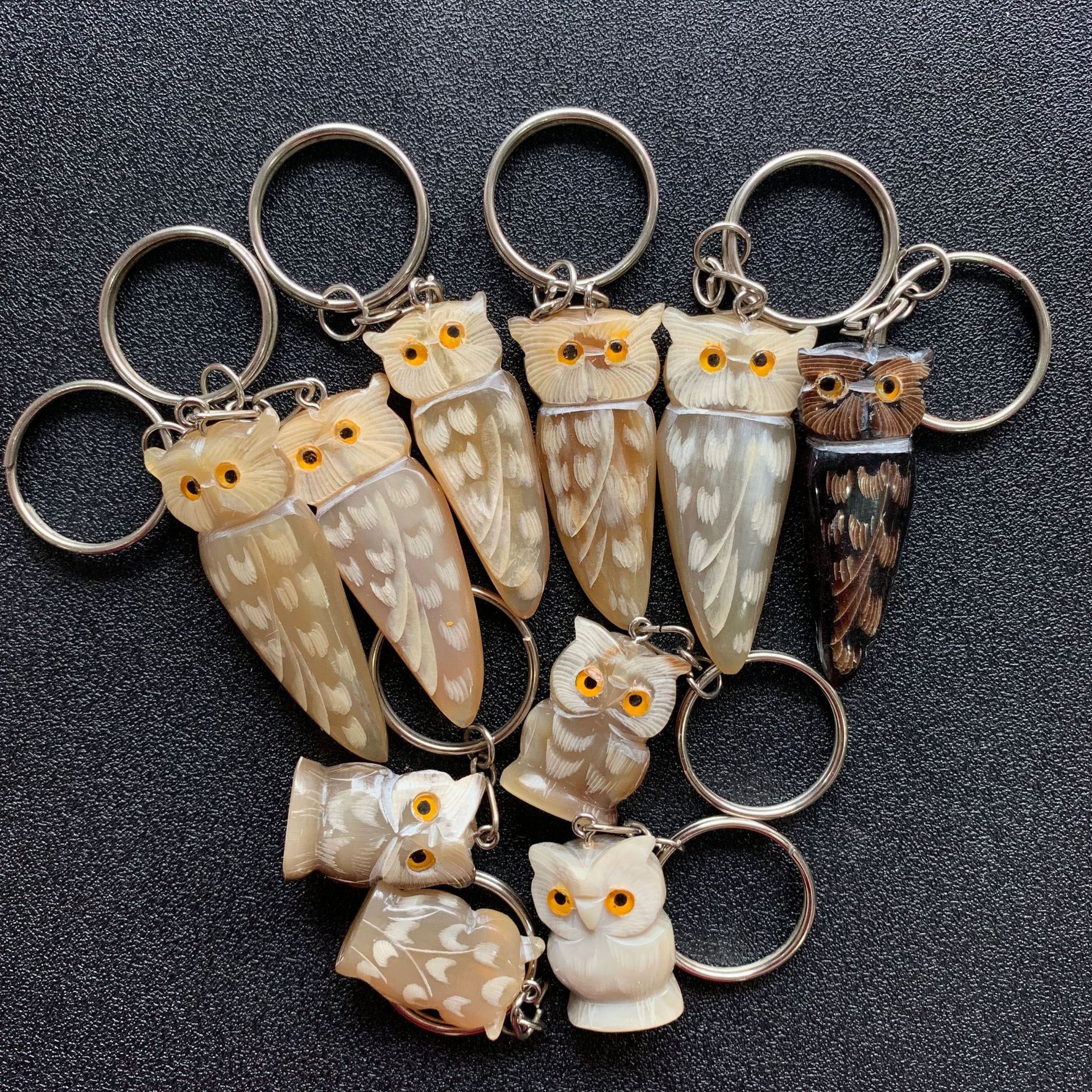 伟达梳业牛角钥匙扣牛角吊坠牛角小饰品牛角梳厂家批发直销