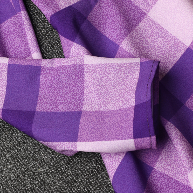 青春有你2虞书欣同款紫色格纹格子系带复古法式长袖连衣裙短裙女