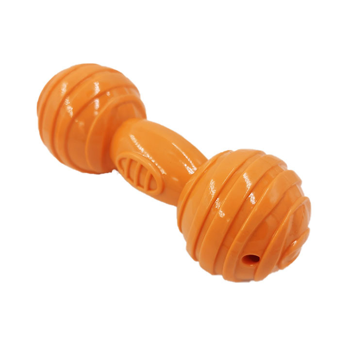 Pet Toy Bite-Resistant Dog Toy TPR Bone Barbell Sounding Toy Pet Supplies Factory in Stock