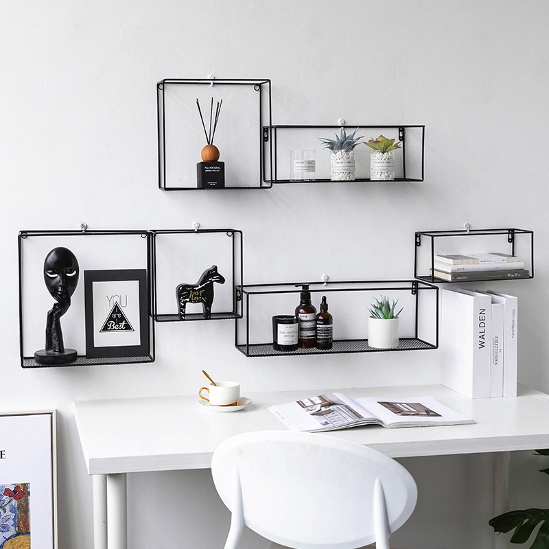 ins餐厅墙面墙壁装饰挂件北欧风奶茶店墙上背景墙置物架壁挂创意