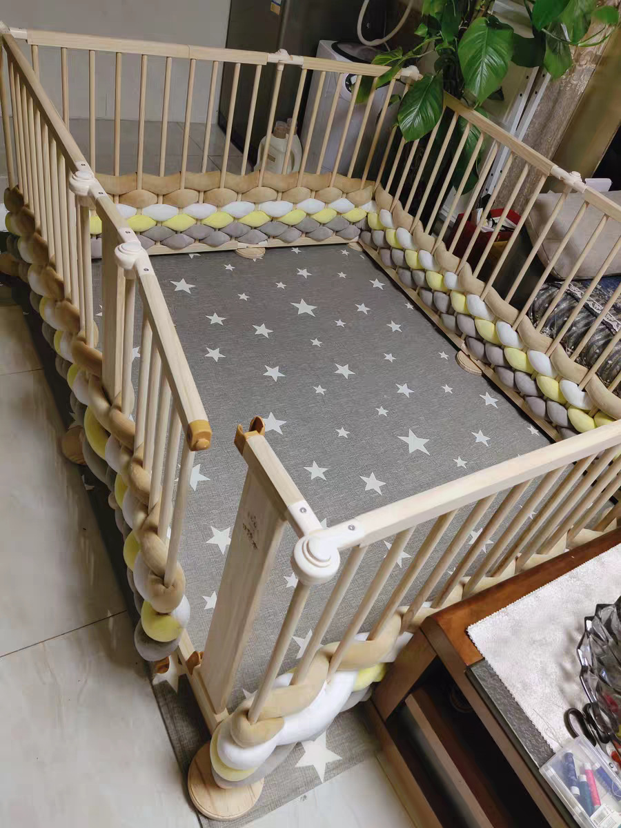 ins爆款麻花辫婴儿床围手工编织绳条diy儿童房可拆卸围栏防撞防摔