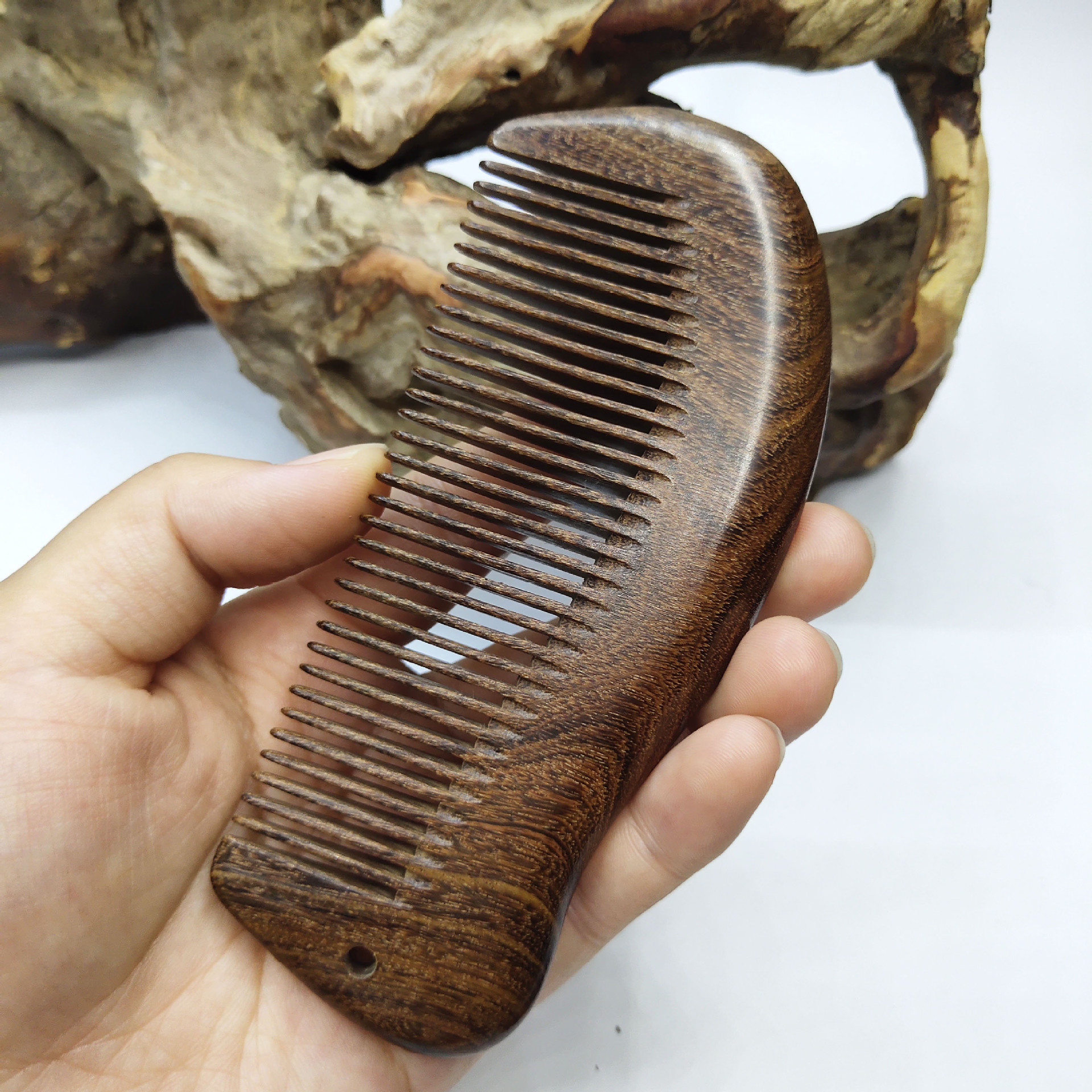 精艺黑金檀木梳凤凰形木梳子 厂家直销可来样定制刻花及logo