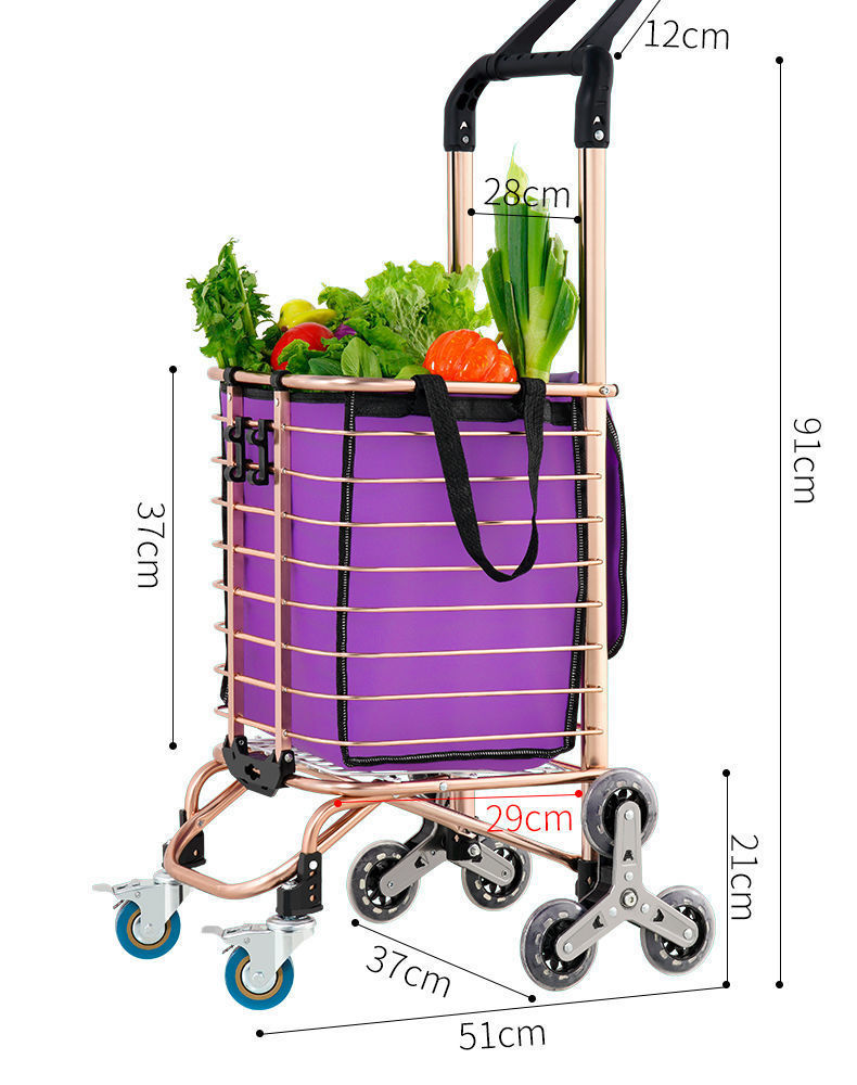 家用菜车便携两用小拉车手拉车折叠可爬楼梯购物车拉杆拖车