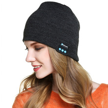 蓝牙帽子 冬季保暖针织帽子多功能无线听歌通话蓝牙帽子跨境热销