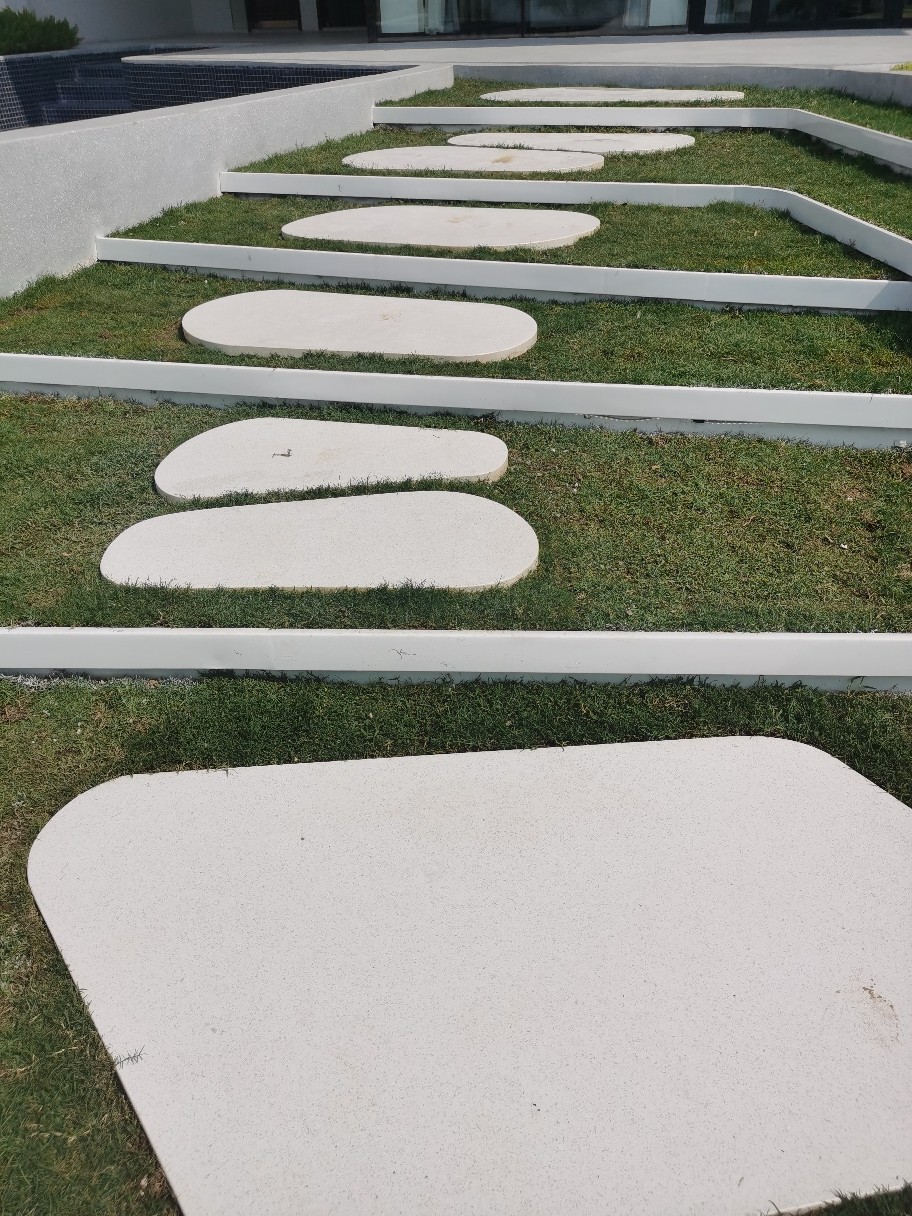 工厂预制 定制水磨石户外园林汀步 水磨石踏步