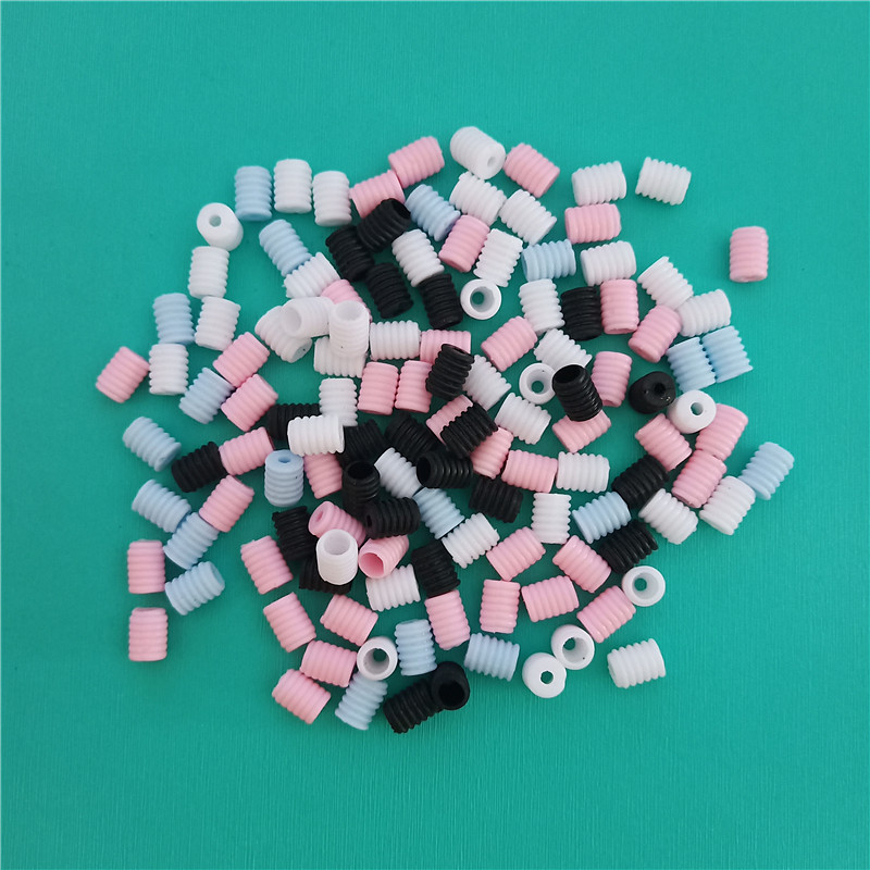 跨境供应50装100装橡胶口罩调节扣 黑白彩色松紧绳调节固定扣现货