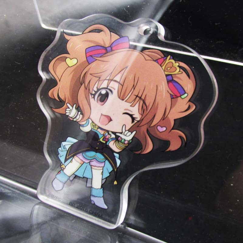 批量生产亚克力镜子卡通动漫印刷图案产品diy迷你亚克力旋转镜子