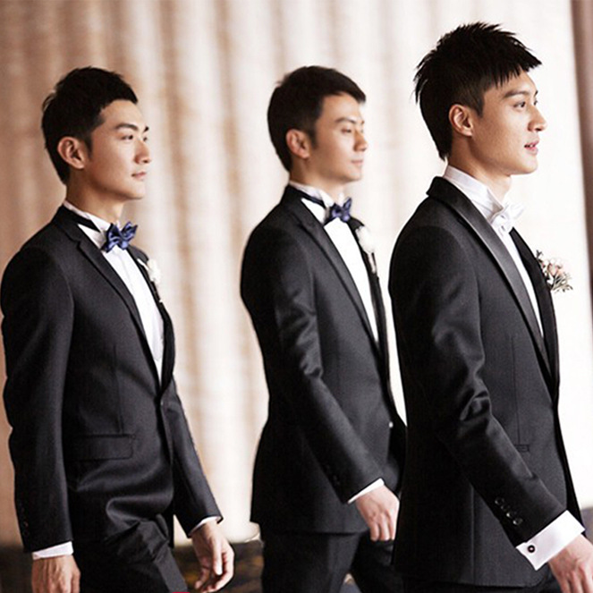 出租伴郎西服套装男士婚礼修身韩版帅气兄弟团礼服大合唱正装租赁