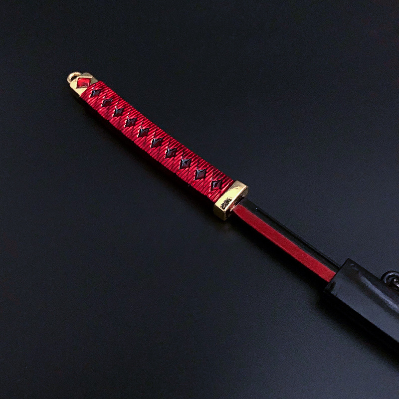 游戏周边橘右京修罗一刀皮肤武器模型金属鞘剑未开刃摆件玩具