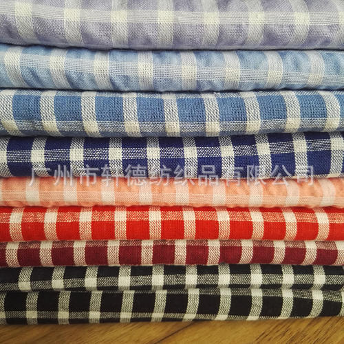 现货供应麻棉色织平布细条仔 细条纹布 麻棉色织条 色织青年布