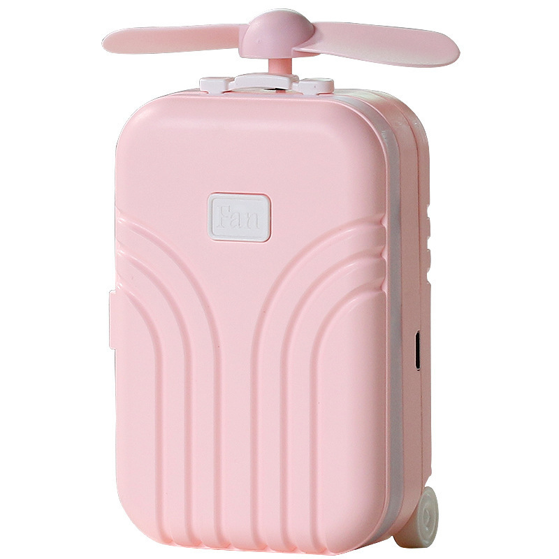 Luggage Led Cosmetic Mirror Fan USB Charging Mini Handheld Fan Suitcase Portable Little Fan