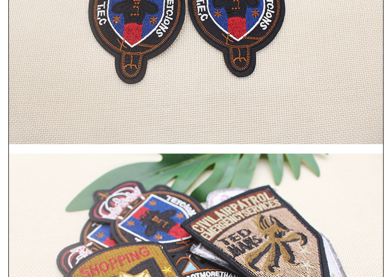 2020新款电脑绣花标外套刺绣布贴大衣秋冬套装盾牌补丁贴服装贴标