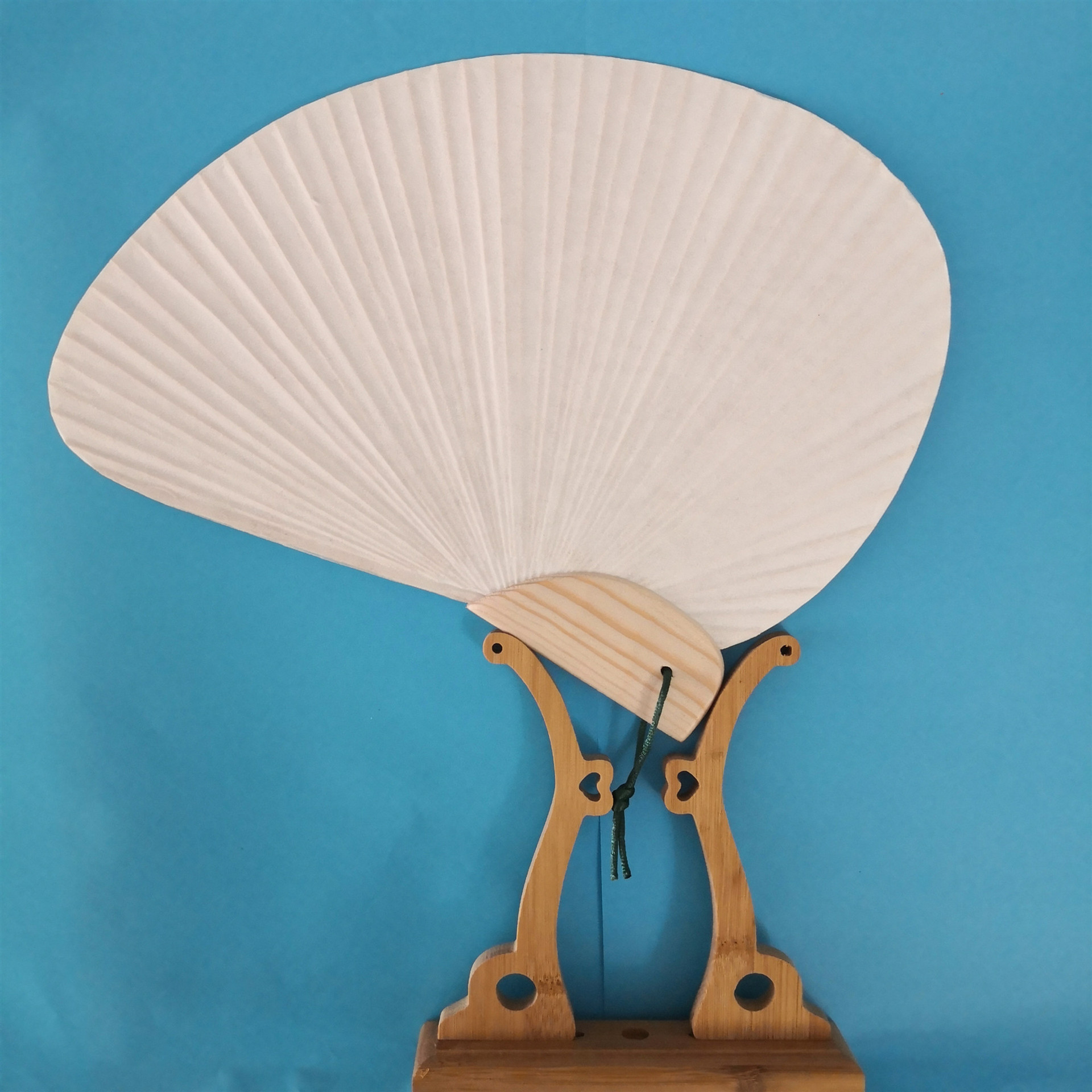 团扇空白大号宣纸千鸟扇厂家直销量大价优 可双面 diy书 法图片