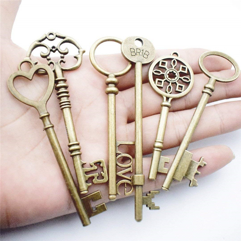 复古钥匙挂件混装 12个/包 diy古青铜钥匙创意饰品笔记本挂件批发