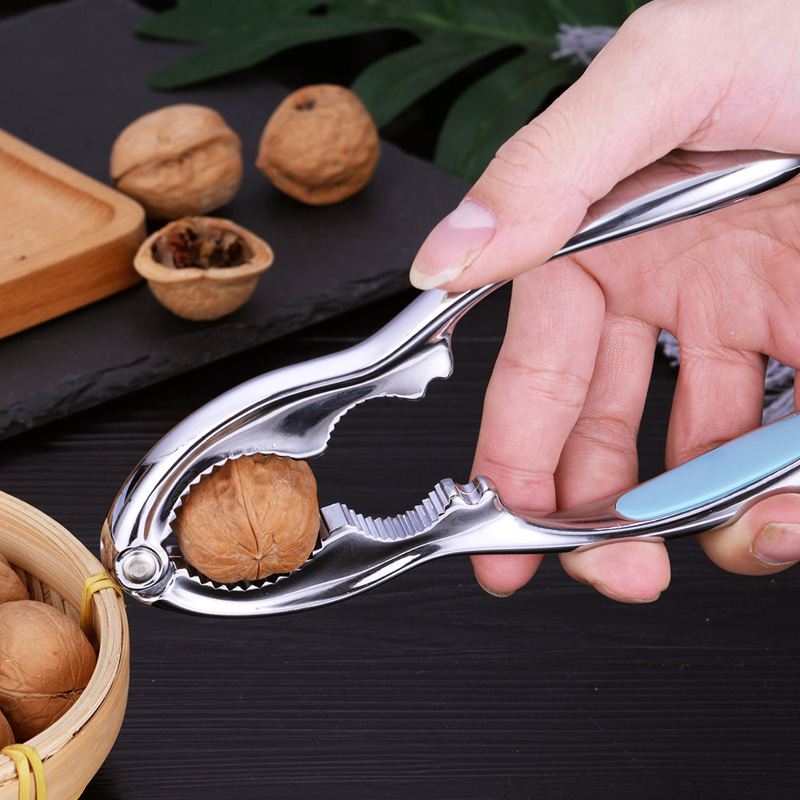 核桃夹 多功能锌合金手动核桃破壳器 家用坚果夹子山核桃扒壳器