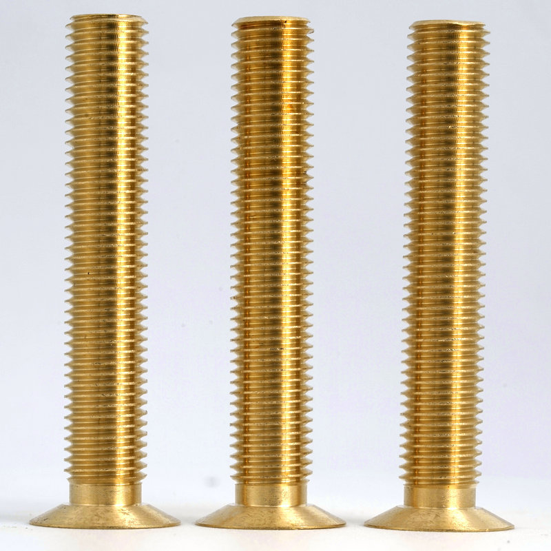 铜合金沉头空心螺栓 灯具带孔内外螺纹穿线螺丝 口罩机过线螺丝