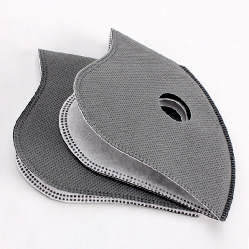 无纺布口罩面罩五层过滤片 骑行防护活性炭滤芯 防尘骑行内芯垫片