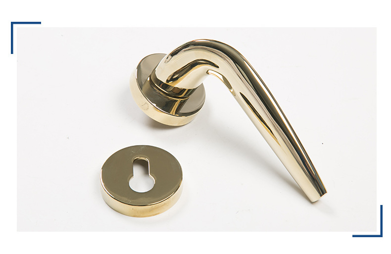 力霸门锁室内家用简约静音分体木门锁卧室通用型锌合金门把手锁具