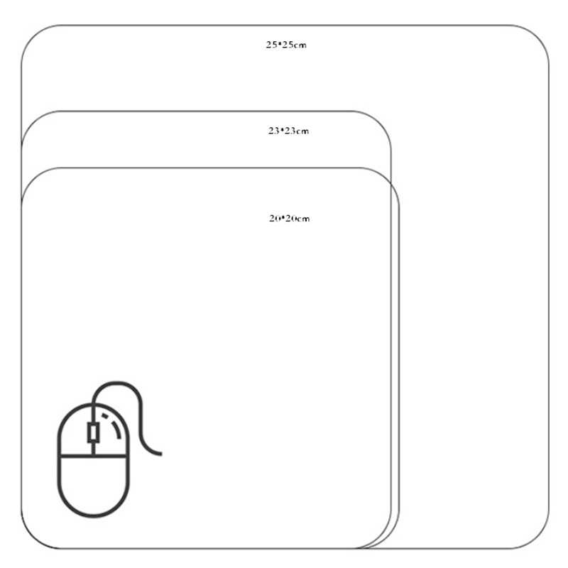 现货零售电脑鼠标垫小号迷你纯色男女通用款办公笔记本防滑鼠标垫