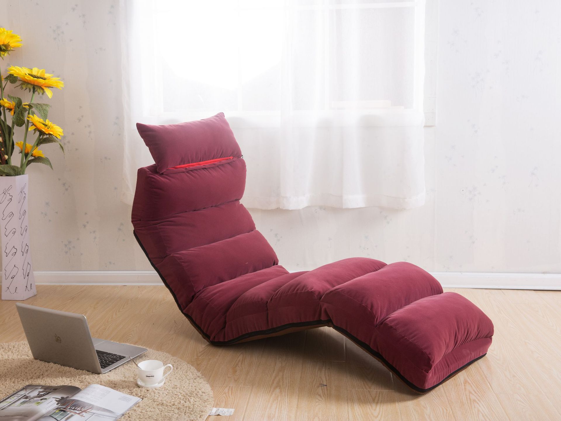 小资懒人沙发 多功能沙发床 可折叠躺椅 榻榻米躺椅 飘窗折叠椅